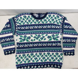 Vintage Signature NORTHERN ISLES Womens Small Hand Knit Texture Pullover Sweater